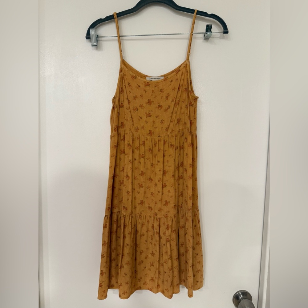 American Eagle Outfitters Yellow Floral Mini Dress